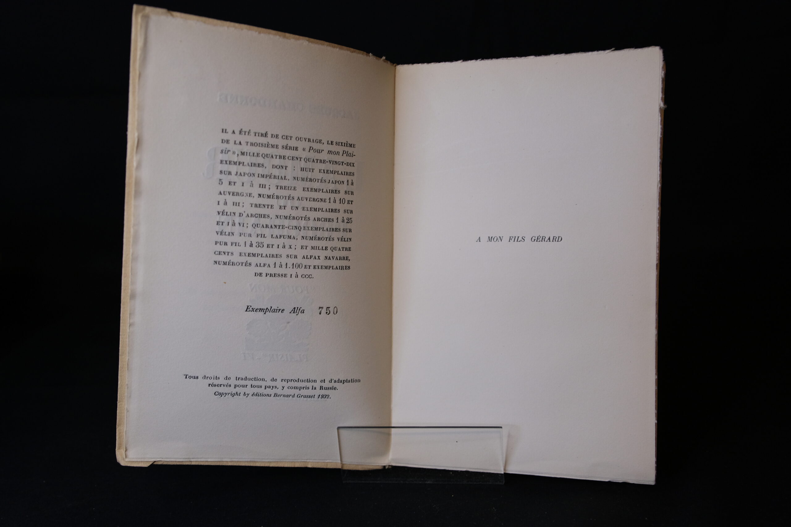 CHARDONNE Jacques, L’Amour du Prochain.
Paris, Grasset, 1932. – Image 3