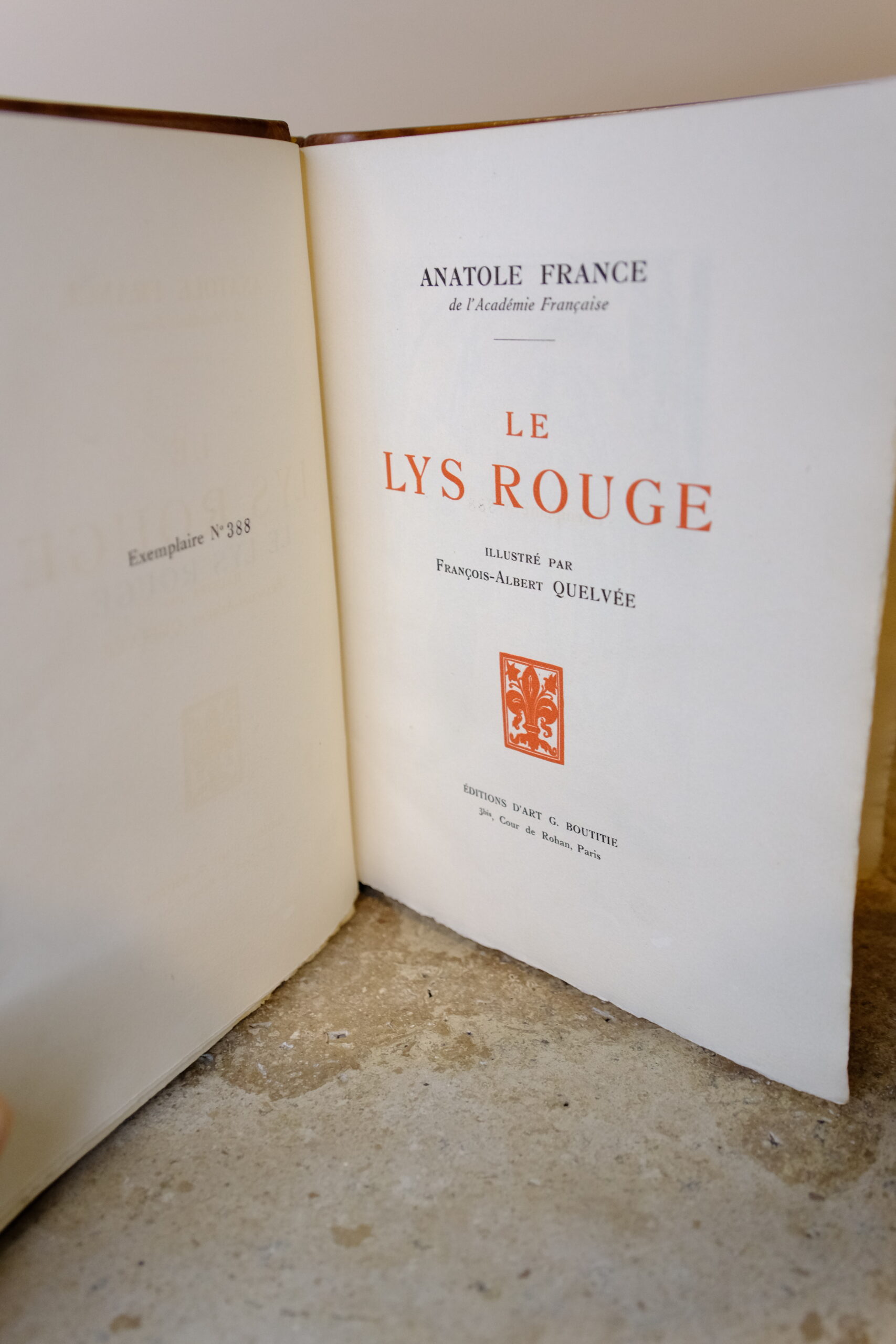 France (Anatole), Le Lys Rouge. Paris, éditions d'Art G. Boutitie, 1922 – Image 4