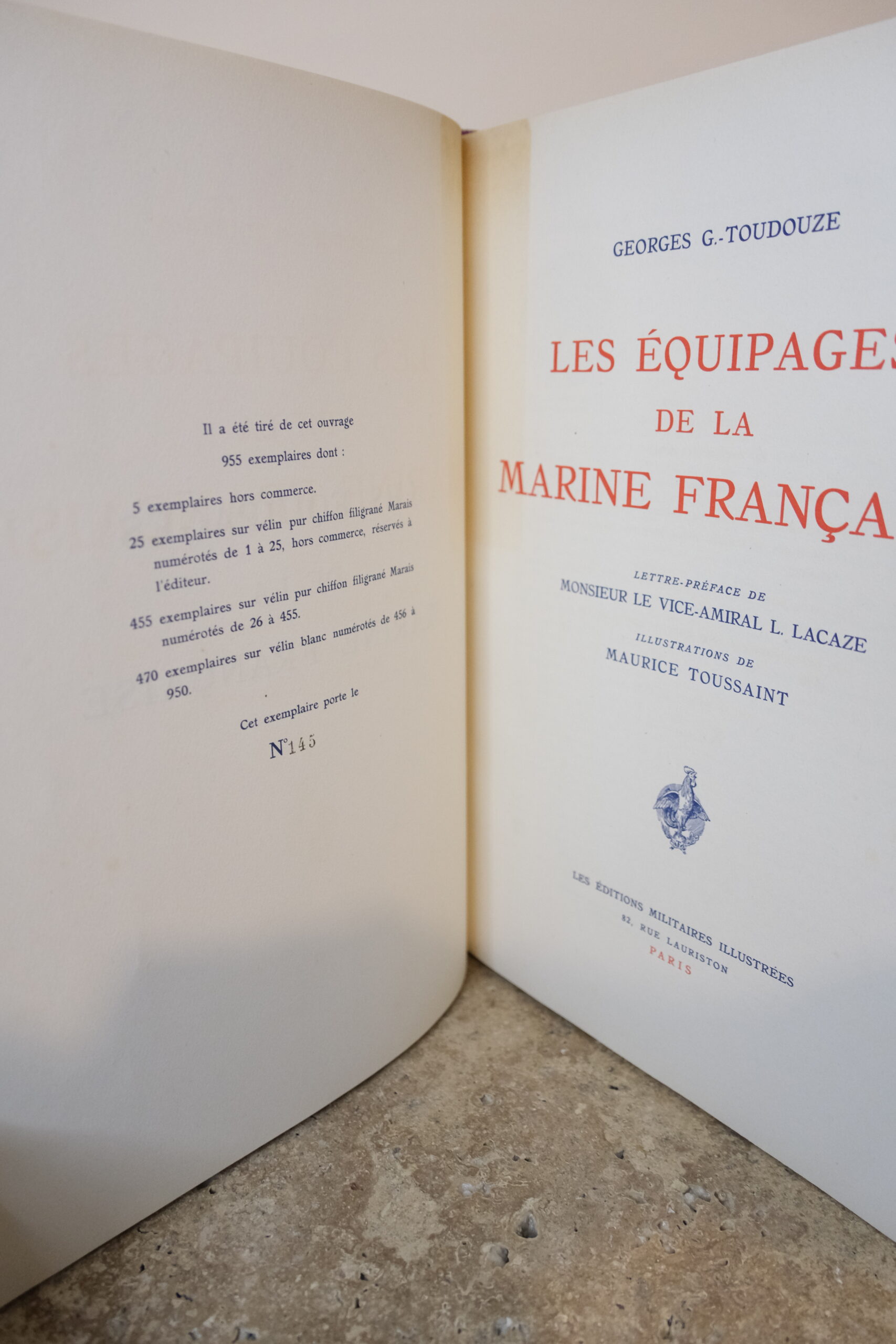 TOUDOUZE (Georges G.). Les équipages de la Marine Française. Paris, les édition militaires illustrées, 1943. – Image 3