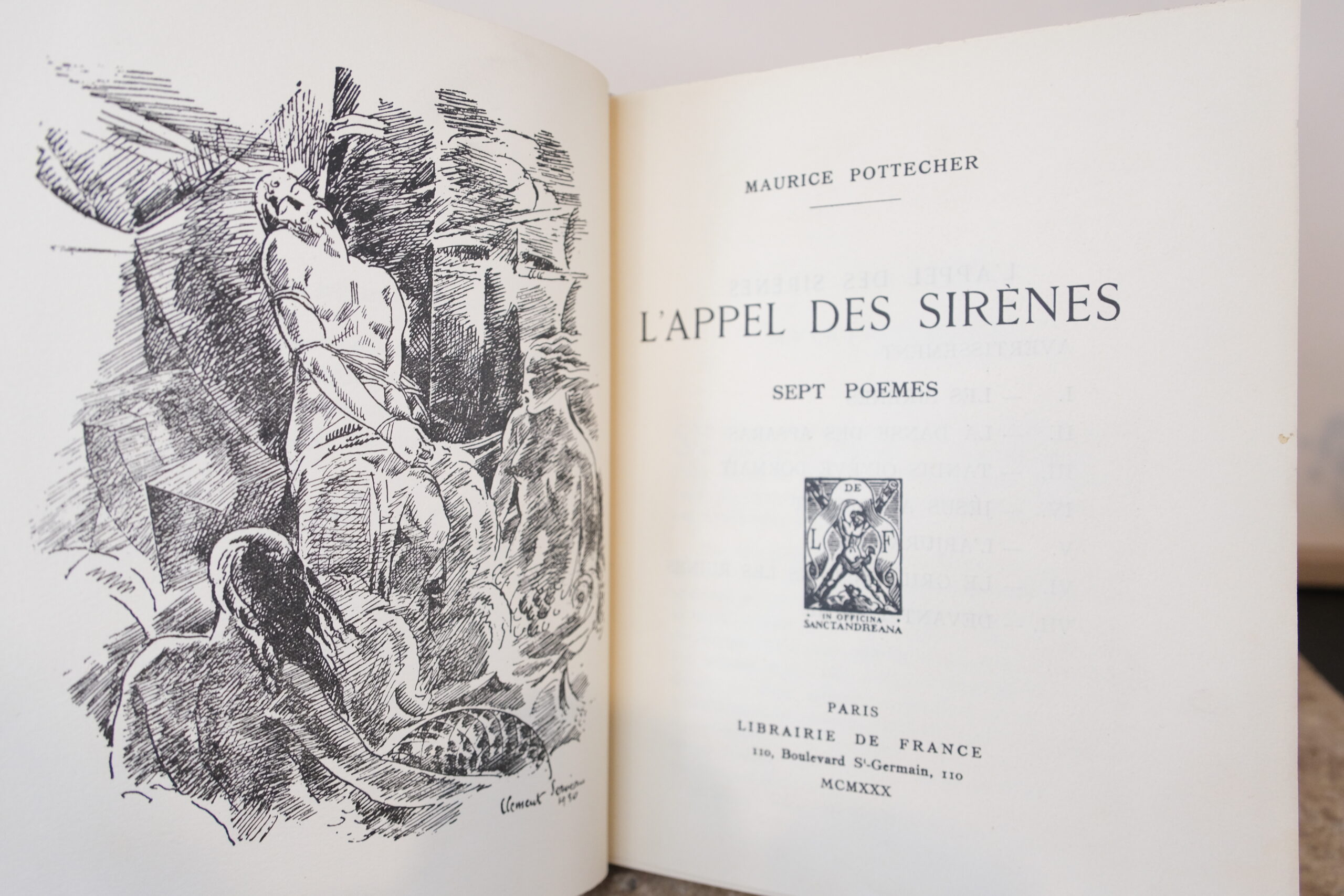 POTTECHER Maurice, L’appel Des Sirènes, Sept Poèmes. Paris, Librairie de France, 1930. – Image 5