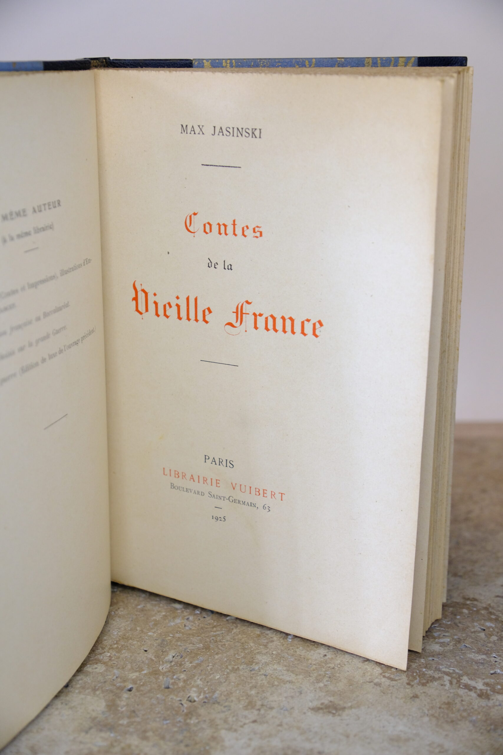 Jasinski (Max), Contes de la vieille France, Paris, Librairie Vuibert, 1925. – Image 3