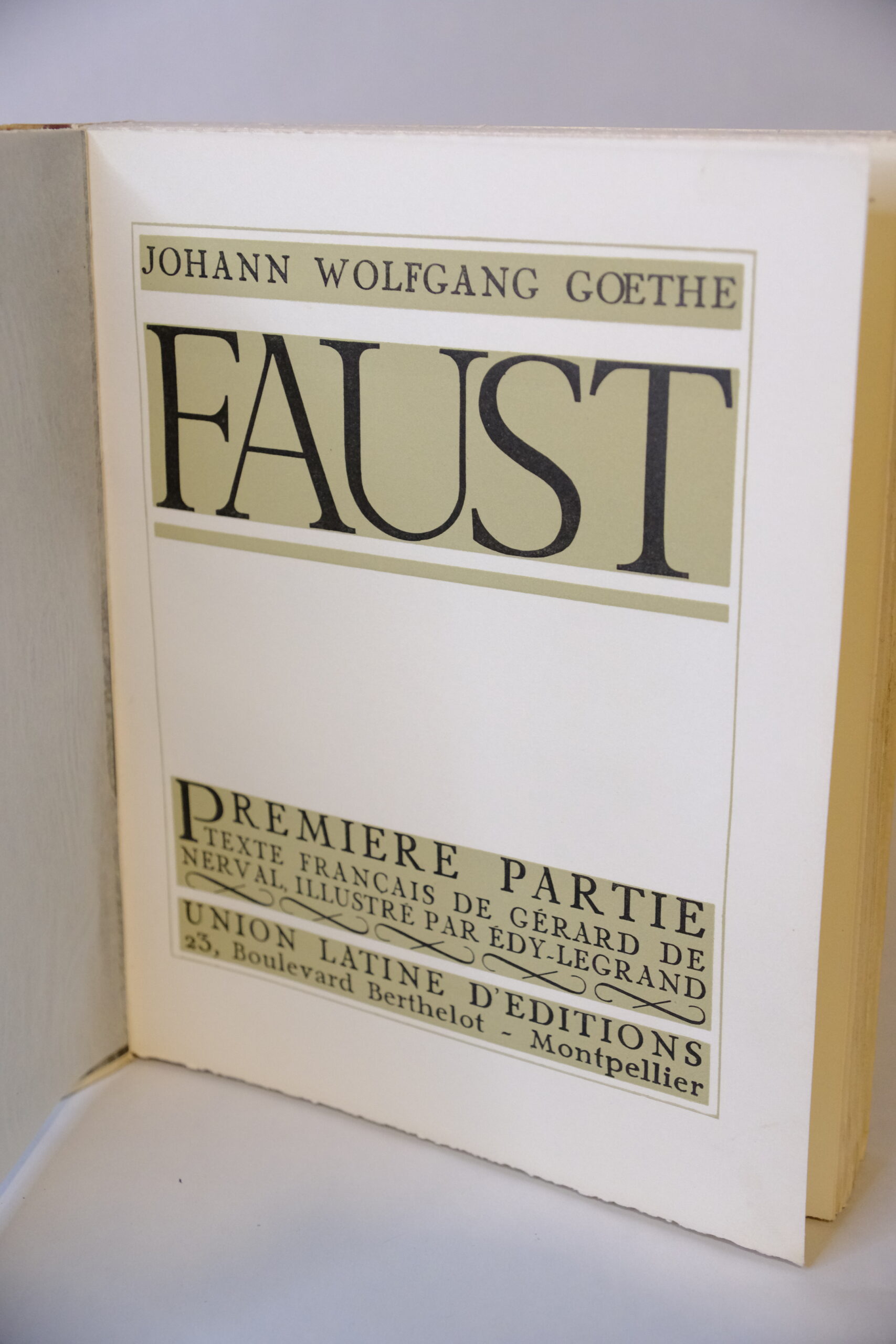 GOETHE (Johann Wolfgang von). Faust. Montpellier, Union latine d'éditions, 1942. – Image 3