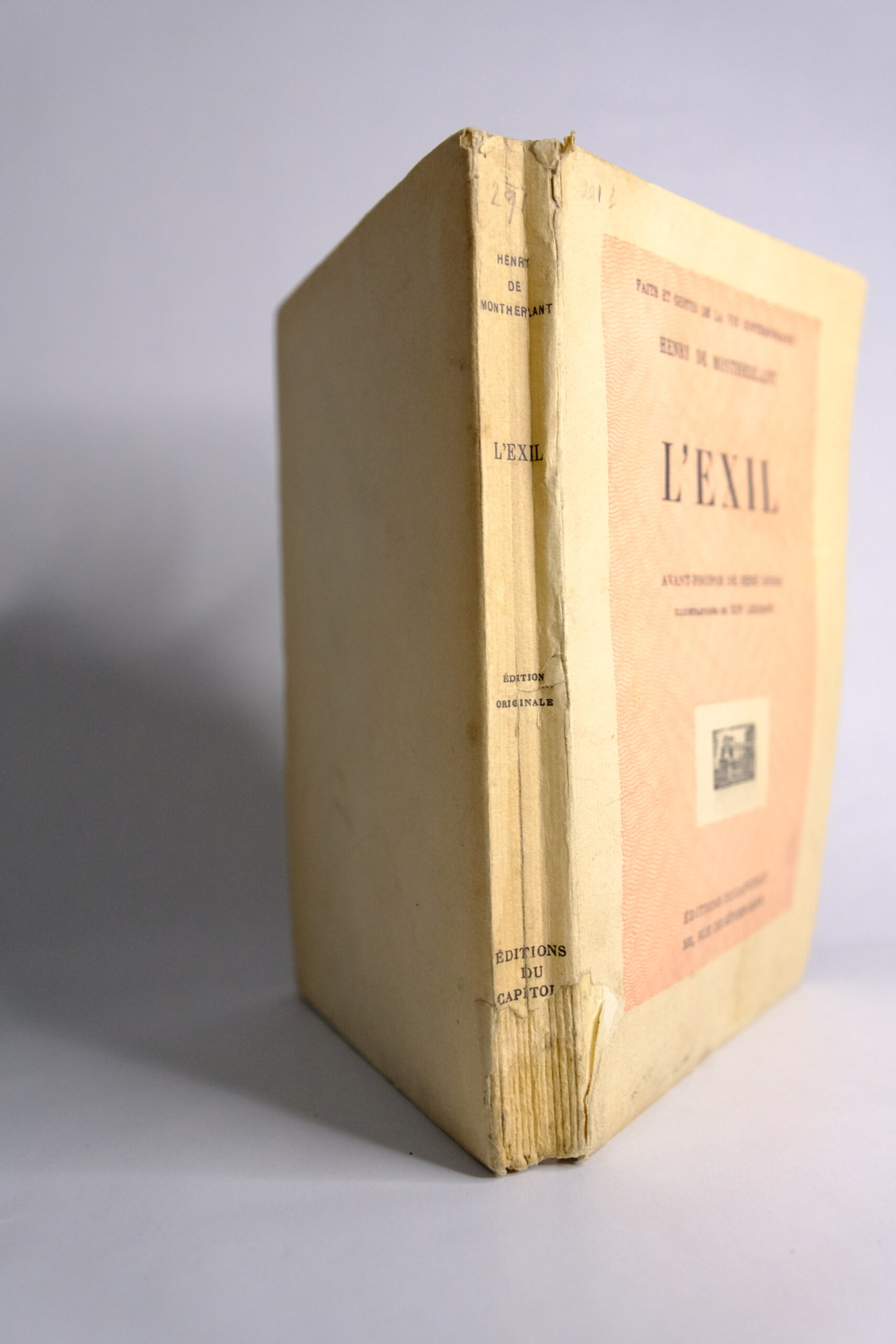 DE MONTHERLANT (Henry), L’Exil. Paris, Éditions du capitole, 1929. – Image 5