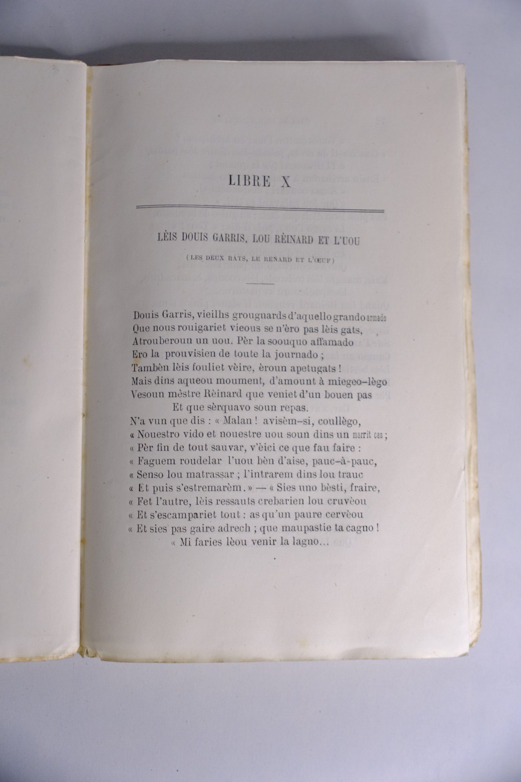 LA FONTAINE (Jean De), Les Fables de la Fontaine en Vers Provençaux suivies de Poésies Diverses par Hippolyte LAIDET, Tome II.
Marseille, Marius Lebon, 1880. – Image 3