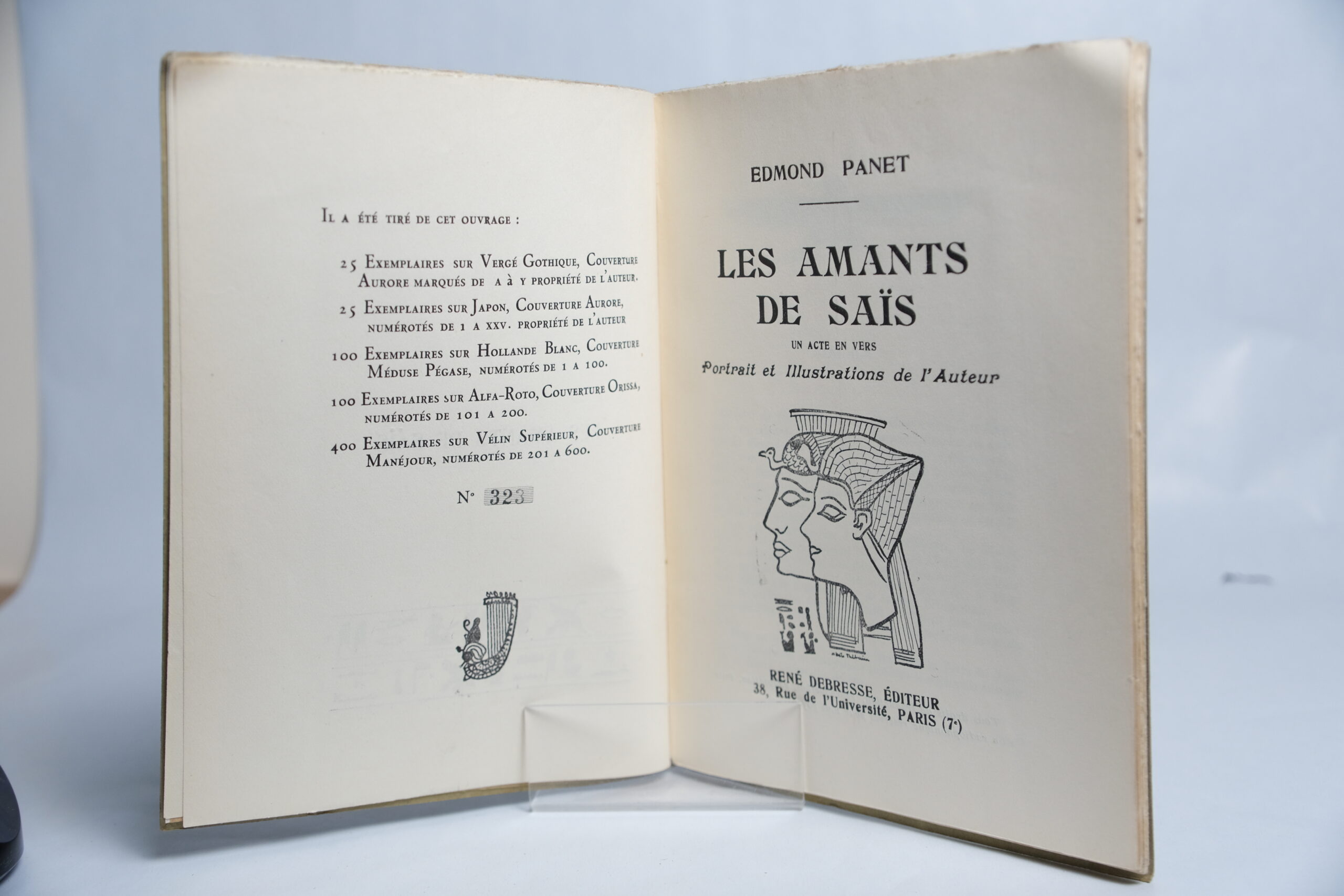 PANET (Edmond), Les amants de Saïs. Paris, René Debresse, 1941. – Image 2