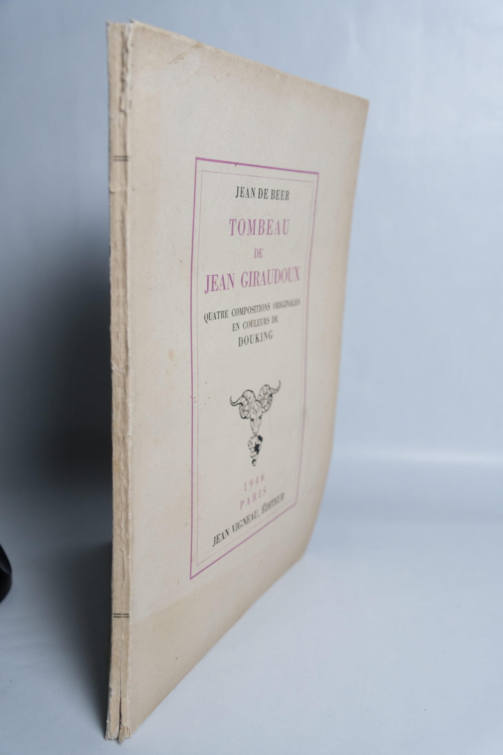 DE BEER Jean - DOUKING Georges, Tombeau de Jean Giraudoux. Paris, Jean Vigneau, 1946.
– Image 7
