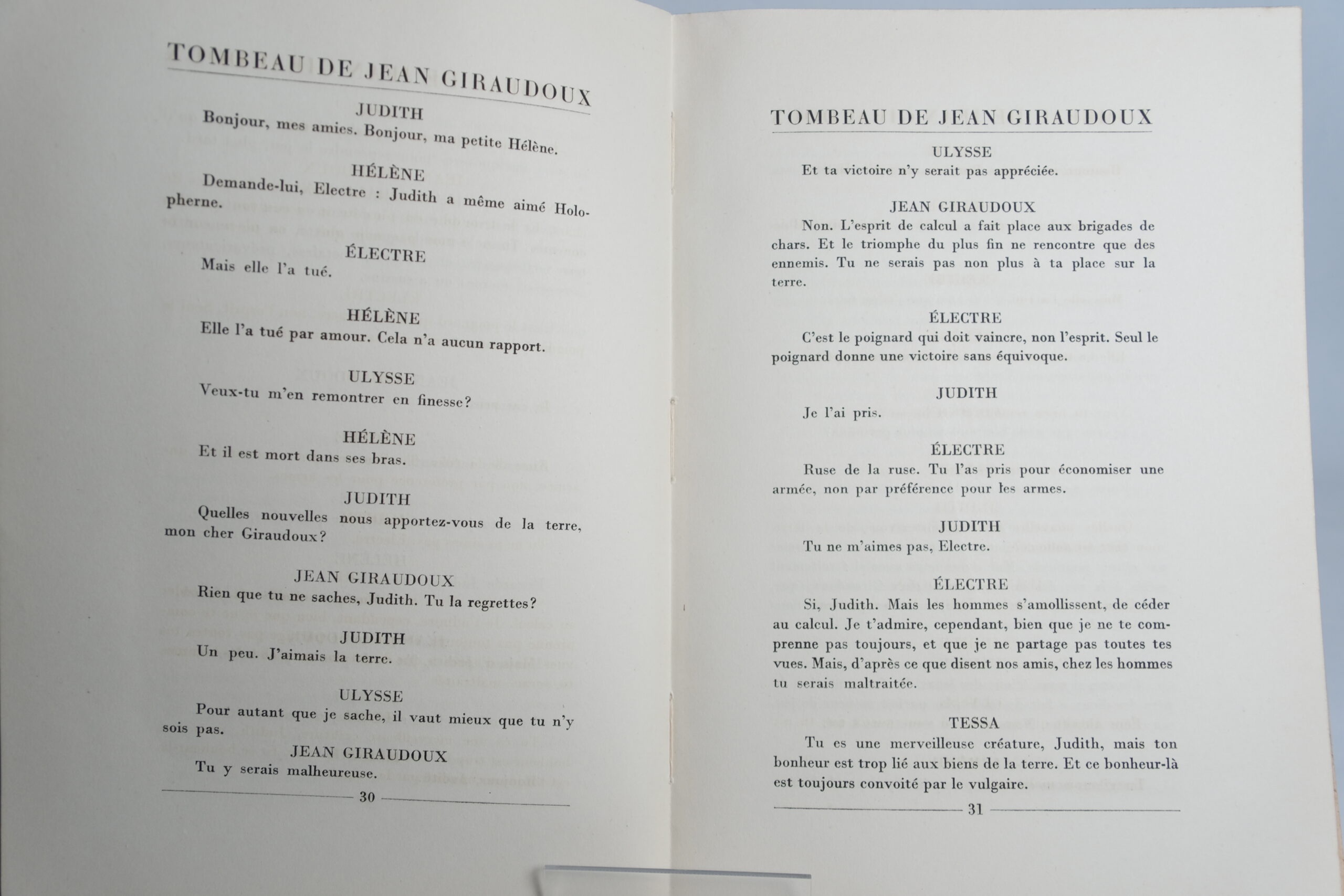 DE BEER Jean - DOUKING Georges, Tombeau de Jean Giraudoux. Paris, Jean Vigneau, 1946.
– Image 6