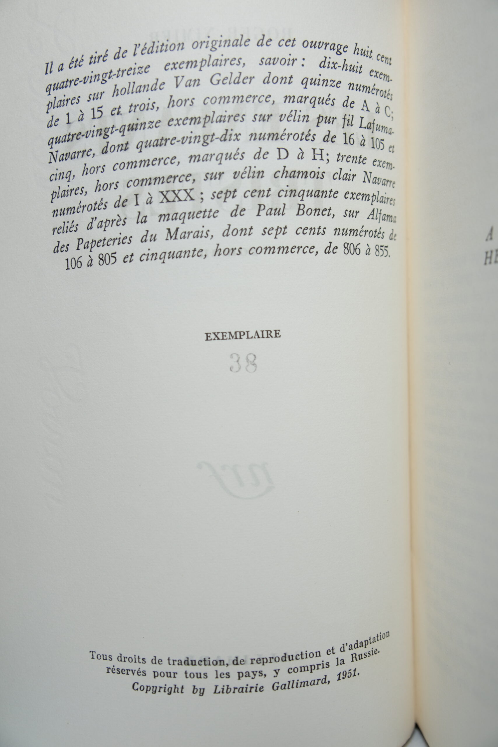 NIMIER (Roger), Les Enfants Tristes. Paris, Gallimard, 1951. – Image 8