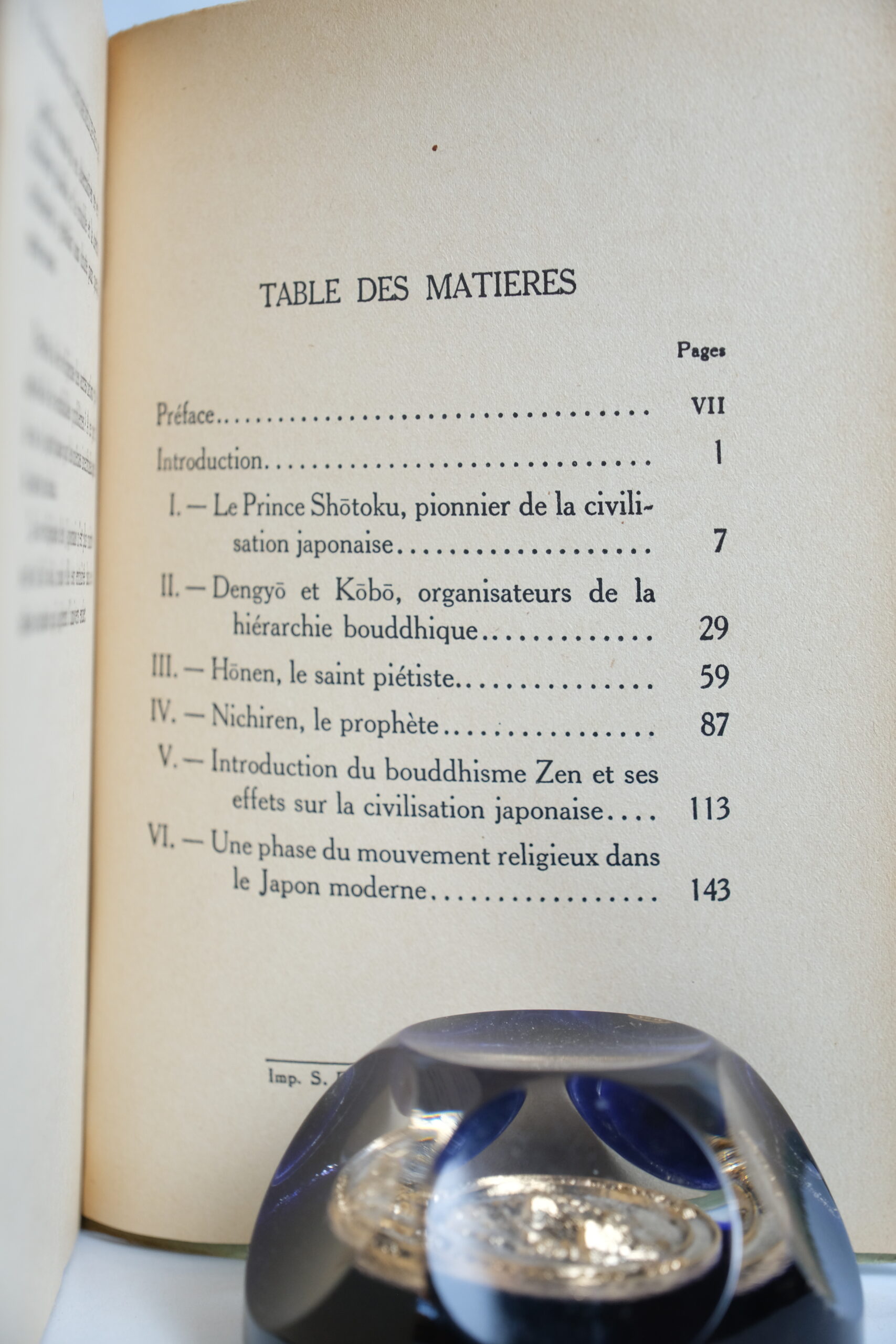 ANESAKI (Masaharu), Quelques pages de l’Histoire Religieuse du Japon. Paris, Librairie Orientaliste P. Geuthner, 1921. – Image 2