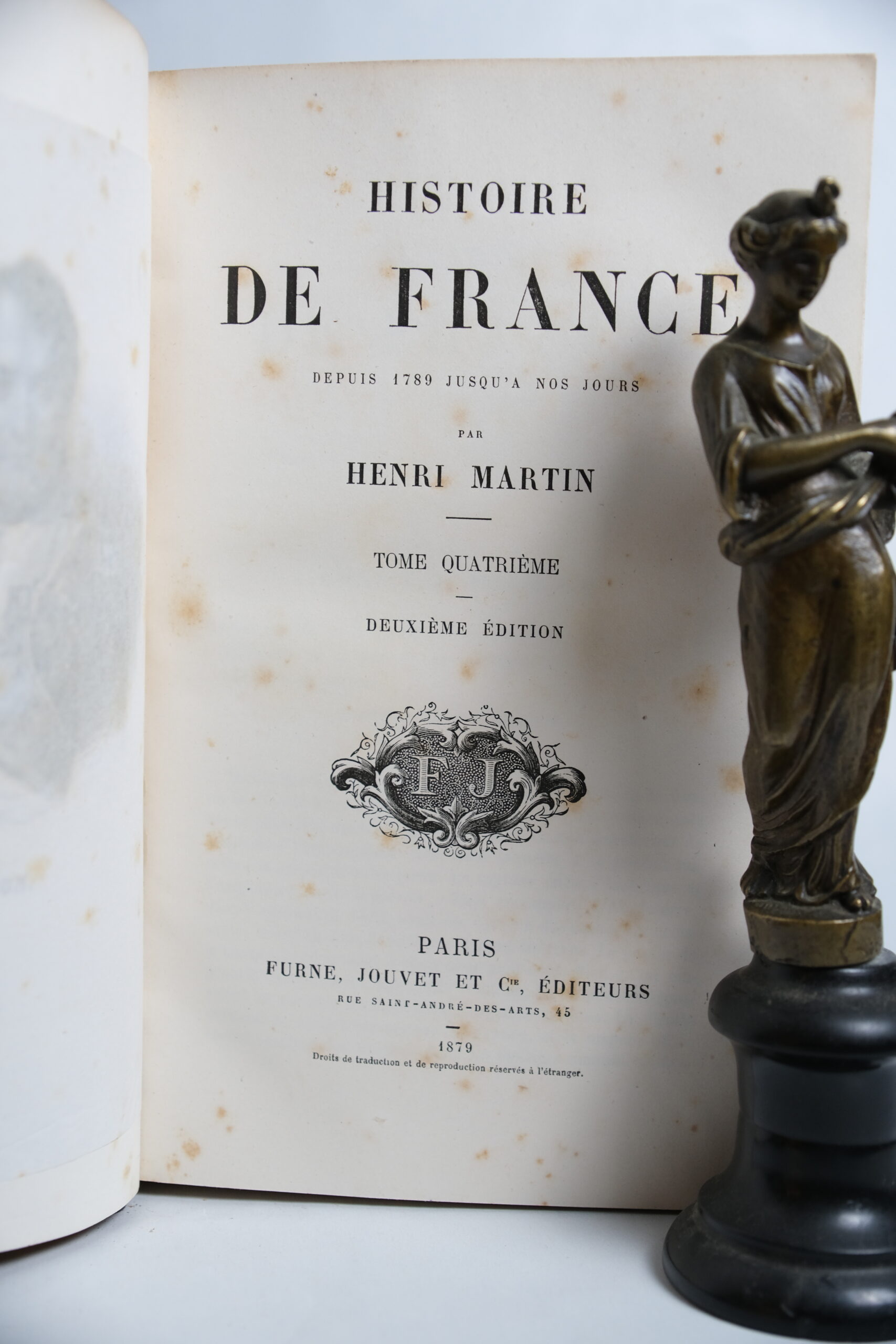MARTIN (Henri). Histoire de France depuis 1789 jusqu'à nos jours. Paris, Furne, Jouvet Cie, 1878-1881 – Image 8
