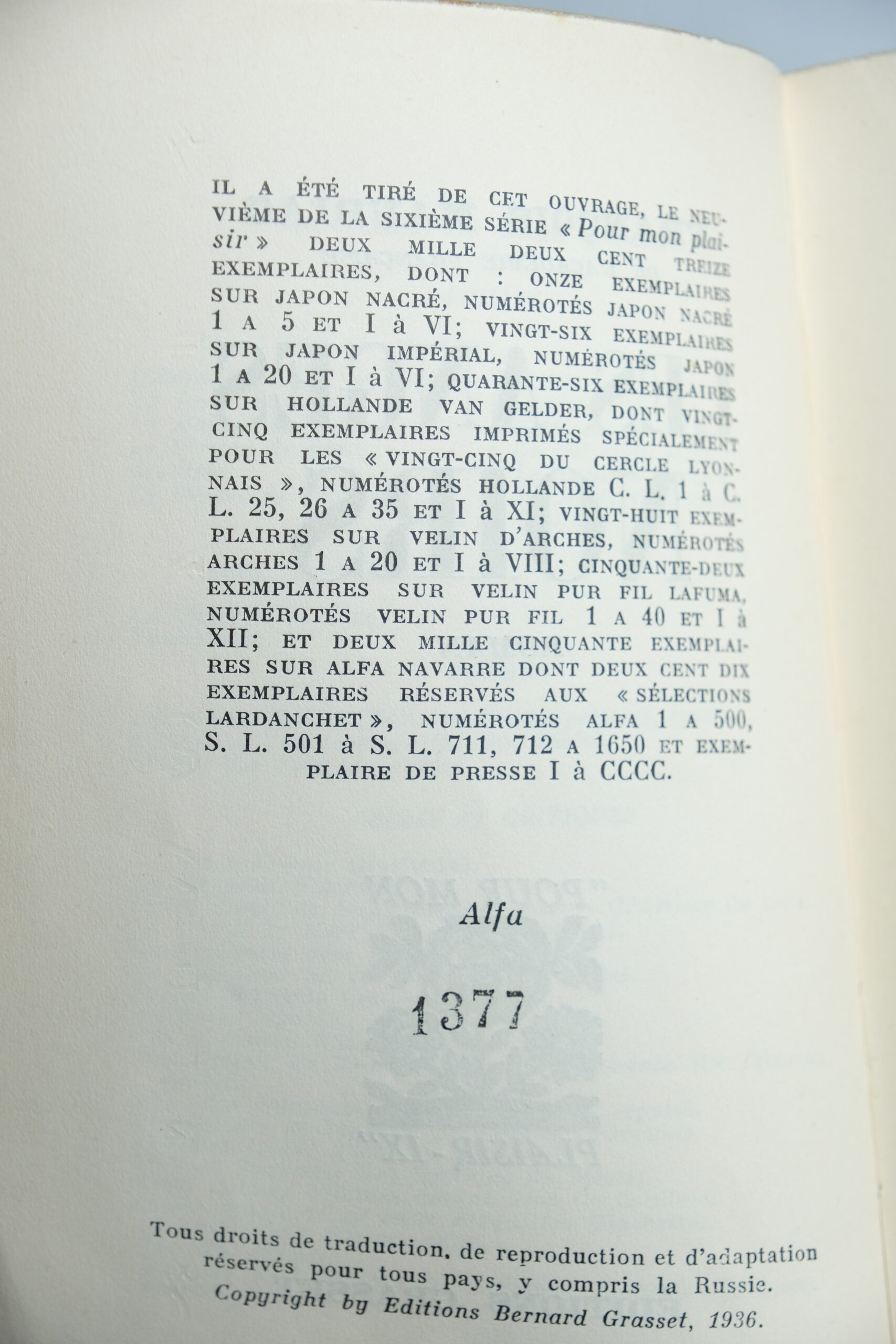 MAURIAC (François), Les anges noirs. Paris, Grasset, 1936. – Image 3