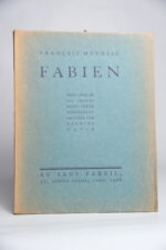 MAURIAC (François), Fabien. Paris, Au sans pareil, 1926