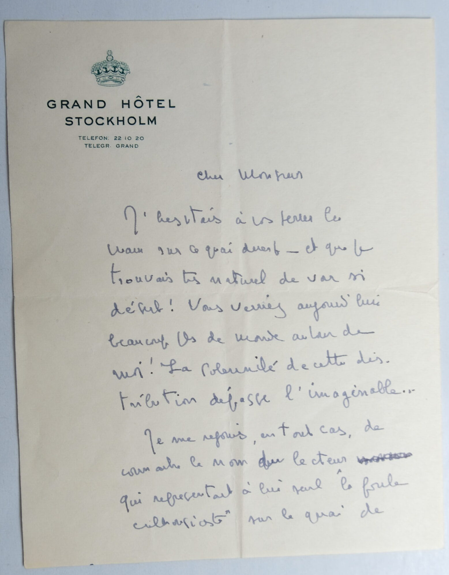 MAURIAC François, Lettre Autographe signée, 12 décembre 1952 – Image 2