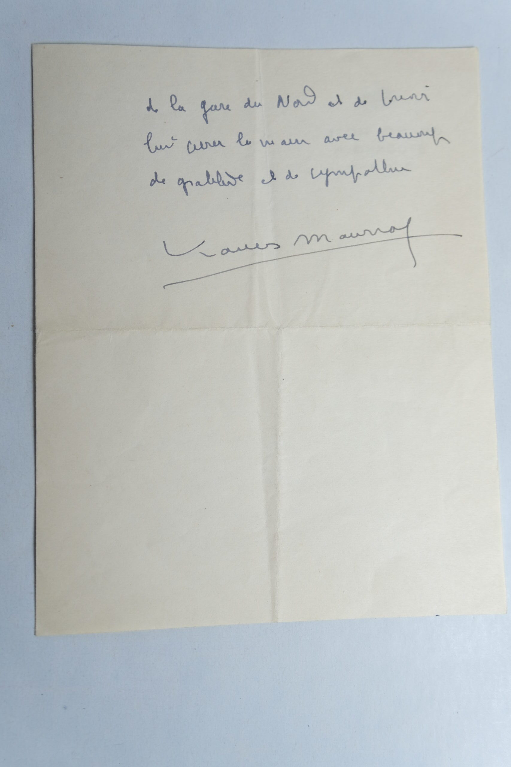 MAURIAC François, Lettre Autographe signée, 12 décembre 1952 – Image 3