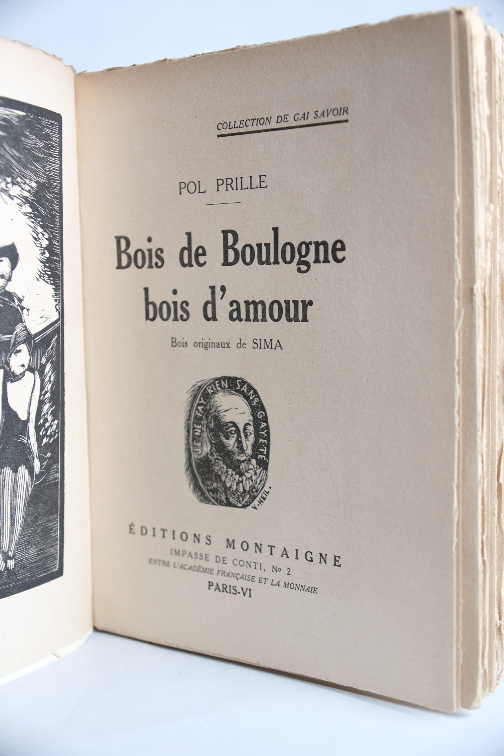 PRILLE (Pot), Bois de Boulogne, bois d’amour. Paris, Éditions Montaigne, 1925. – Image 3