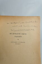 MAURIAC (François), De Quelques Cœurs Inquiets, Petits essais de psychologie religieuse.