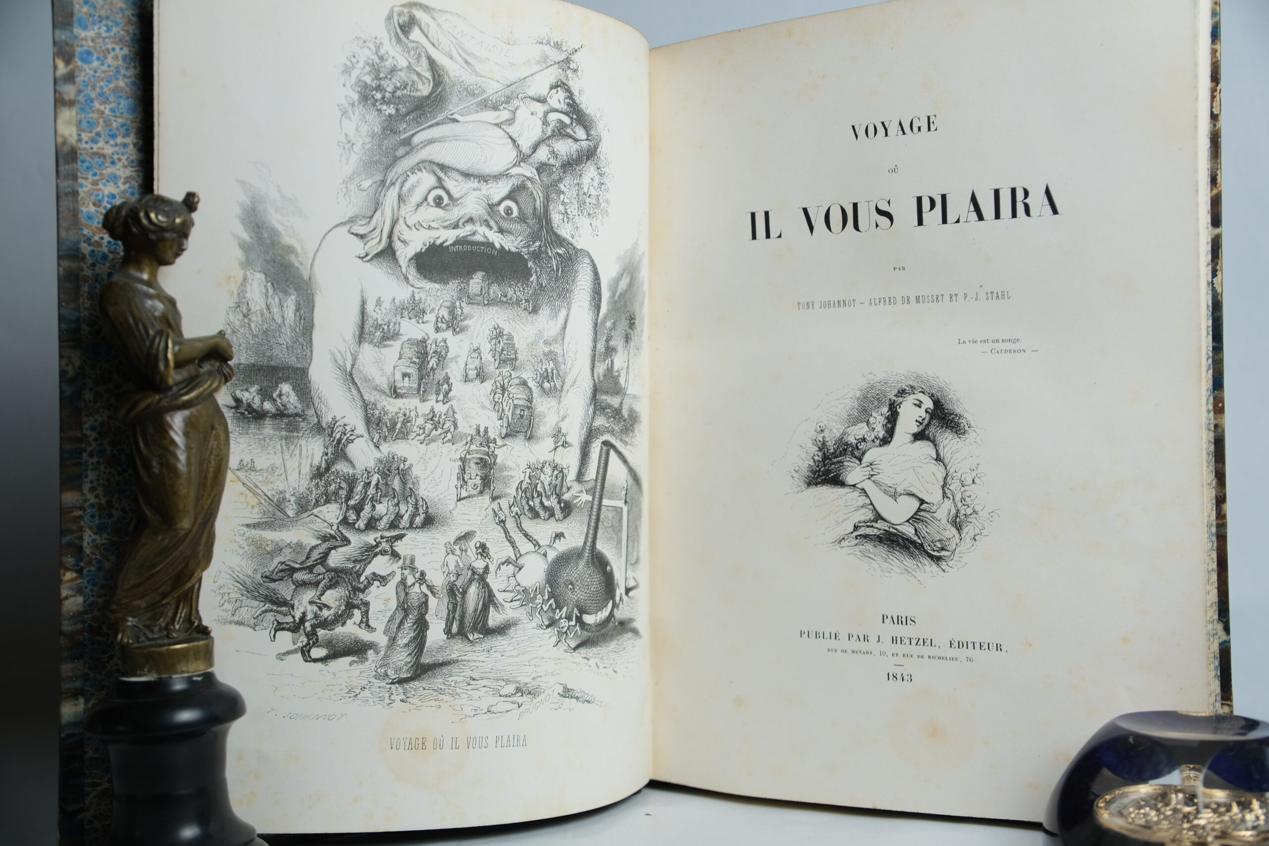 MUSSET (Alfred de), STAHL (P. J.). Voyage où il vous plaira. Paris, Hetzel, 1843 – Image 3