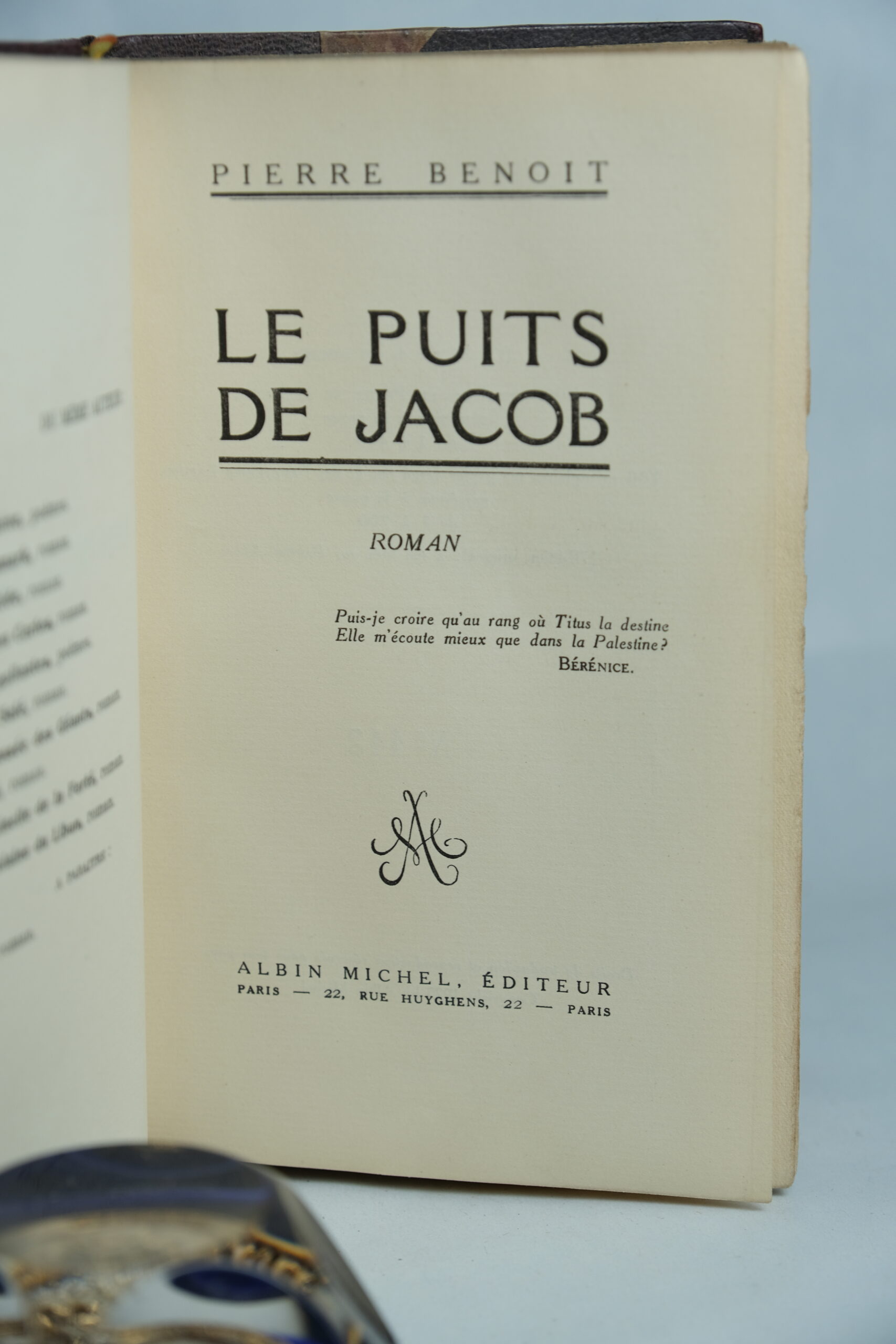 BENOIT (Pierre), Le Puits de Jacob. Paris, Albin Michel, 1925 – Image 4